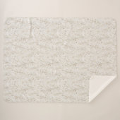 Schöne cremeweiße Blumen Sherpadecke (Vorderseite (Horizontal))