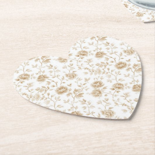 Schöne cremeweiße florale Brautparty Untersetzer (angewinkelt)