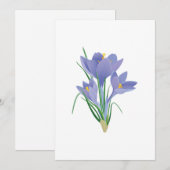 Schöne Crocus-Blume Feiertagskarte (Vorne/Hinten)