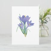 Schöne Crocus-Blume Feiertagskarte (Stehend Vorderseite)