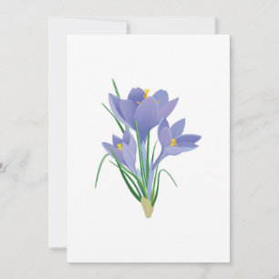 Schöne Crocus-Blume Feiertagskarte