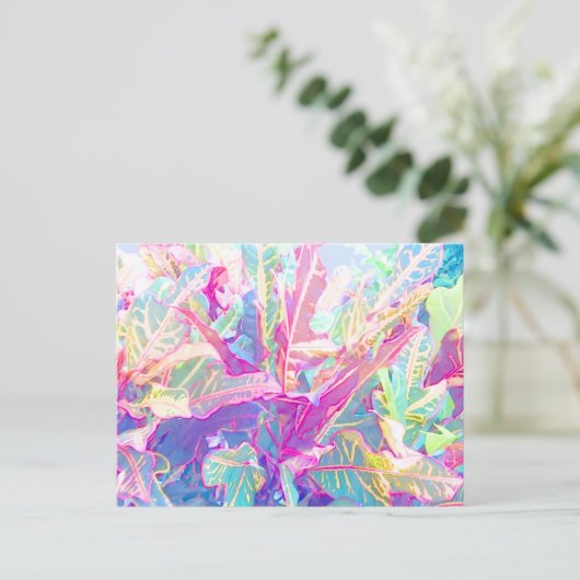 Schöne Croton-Blätter (2) Postkarte (Stehend Vorderseite)