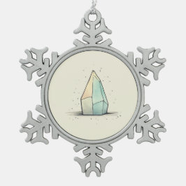 Schöne Crystal Tint Art Schneeflocken Zinn-Ornament