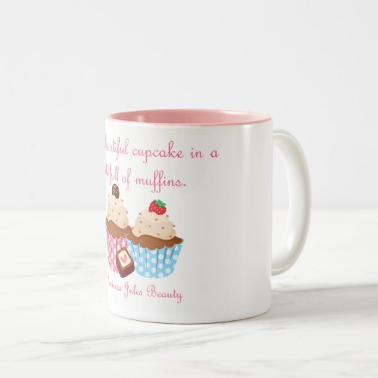 Schöne Cupcake-Tasse Zweifarbige Tasse (VorderseiteRechts)