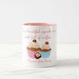 Schöne Cupcake-Tasse Zweifarbige Tasse