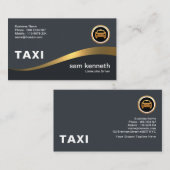 Schöne Curving Imitate Gold Wave Elegante Grau Tax Visitenkarte (Vorne/Hinten)