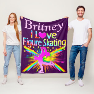 SCHÖNE CUSTOM FIGURE SKATER FLEECE BLANKET
