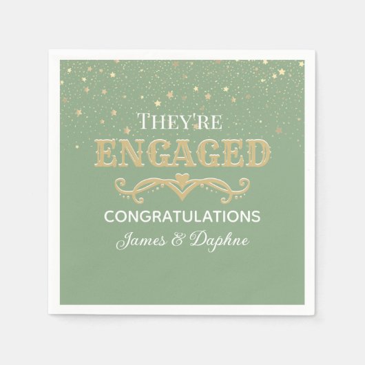 Schöne CUSTOM-Verlobung Serviette (Vorderseite)