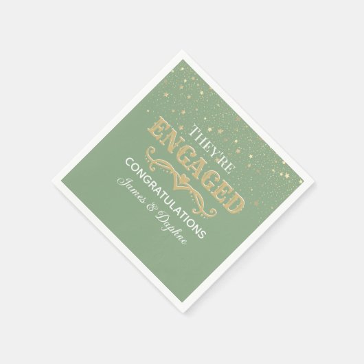 Schöne CUSTOM-Verlobung Serviette (Ecke)