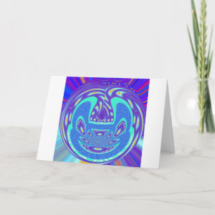 Schöne cyanblaue Kaleidoskop-Vektorgrafikdesign Karte