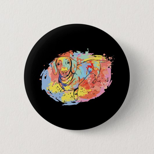 Schöne Dackel Button (Vorderseite)