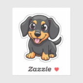 Schöne Dackel, Kawaii Charmer, Klein Aufkleber (Blatt)