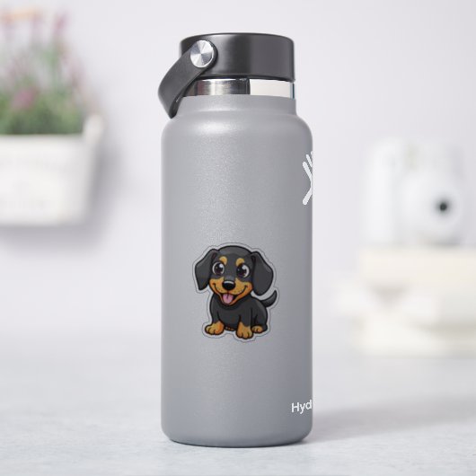 Schöne Dackel, Kawaii Charmer, Klein Aufkleber (HydroFlask)