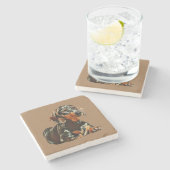 Schöne Dackel Marble Untersetzer (Seitenansicht)