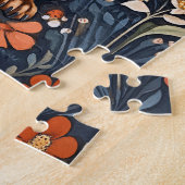 Schöne Dackel umgeben von lebendigen Blume Puzzle (Seite)
