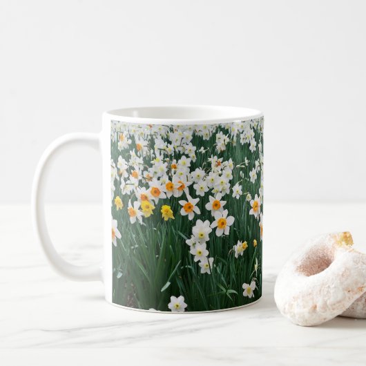 💐 ↷ schöne Daffodien Fabulous Classic Kaffeetasse (Mit Donut)