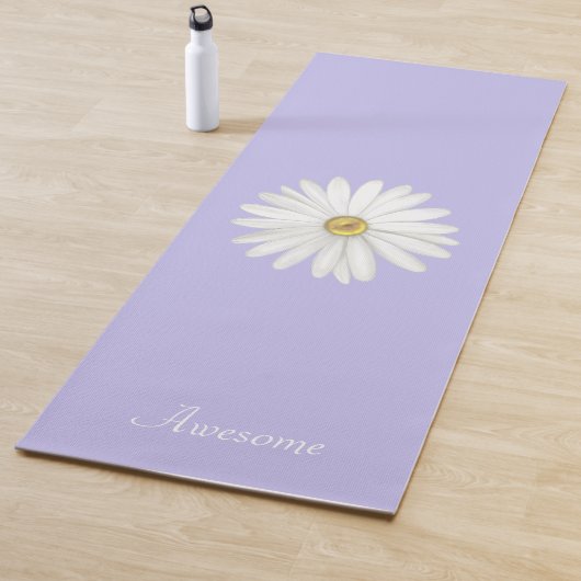 Schöne Daisy Blume auf Light Periwinkle Yogamatte (Beispiel)