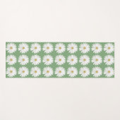 Schöne Daisy-Blume auf Olive Green Yogamatte (Vorderseite (Horizontal))