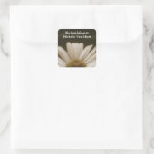 Schöne Daisy Blume Buchsticker Quadratischer Aufkleber (Tasche)