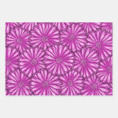 Schöne Daisy Blume Halftone Illustration Geschenkpapier Set (Vorderseite 2)