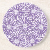 Schöne Daisy-Blume, Halftone Illustration Getränkeuntersetzer (Vorne)
