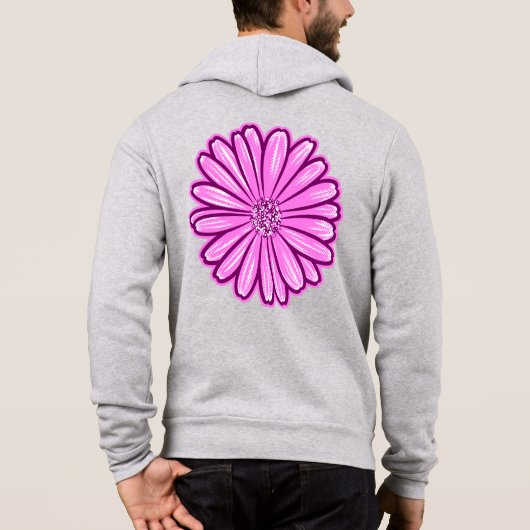 Schöne Daisy-Blume, Halftone Illustration Hoodie (Rückseite)