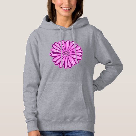 Schöne Daisy-Blume, Halftone Illustration Hoodie (Vorderseite)