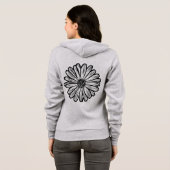 Schöne Daisy-Blume, Halftone Illustration Hoodie (Schwarz voll)