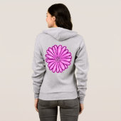 Schöne Daisy-Blume, Halftone Illustration Hoodie (Schwarz voll)
