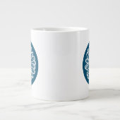 Schöne Daisy-Blume, Halftone Illustration Jumbo-Tasse (Vorderseite)