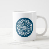 Schöne Daisy-Blume, Halftone Illustration Jumbo-Tasse (Rechts)