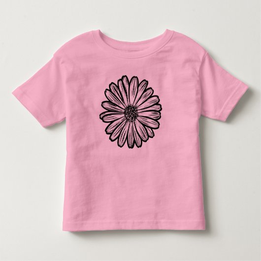Schöne Daisy-Blume, Halftone Illustration Kleinkind T-shirt (Vorderseite)