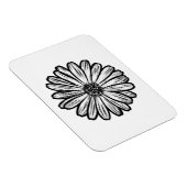 Schöne Daisy-Blume, Halftone Illustration Magnet (Rechte Seite)
