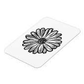 Schöne Daisy-Blume, Halftone Illustration Magnet (Linke Seite)