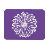 Schöne Daisy-Blume, Halftone Illustration Magnet (Horizontal)