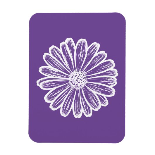 Schöne Daisy-Blume, Halftone Illustration Magnet (Vertikal)