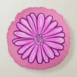 Schöne Daisy-Blume, Halftone Illustration Rundes Kissen