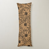 Schöne Daisy-Blume, Halftone Illustration Seitenschläferkissen (Rückseite (Vertikal))