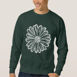 Schöne Daisy-Blume, Halftone Illustration Sweatshirt