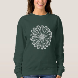 Schöne Daisy-Blume, Halftone Illustration Sweatshirt