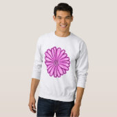 Schöne Daisy-Blume, Halftone Illustration Sweatshirt (Vorne ganz)