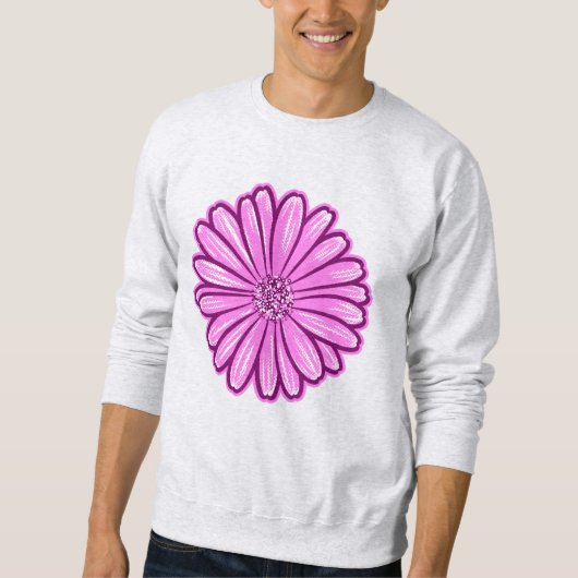 Schöne Daisy-Blume, Halftone Illustration Sweatshirt (Vorderseite)