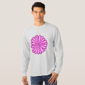 Schöne Daisy-Blume, Halftone Illustration T-Shirt (Vorne ganz)