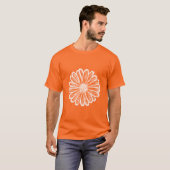 Schöne Daisy-Blume, Halftone Illustration T-Shirt (Vorne ganz)
