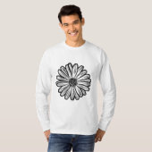 Schöne Daisy-Blume, Halftone Illustration T-Shirt (Vorne ganz)