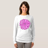 Schöne Daisy-Blume, Halftone Illustration T-Shirt (Vorne ganz)
