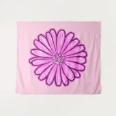 Schöne Daisy-Blume, Halftone Illustration Wandteppich (Vorderseite (Horizontal))