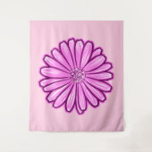 Schöne Daisy-Blume, Halftone Illustration Wandteppich (Vorderseite)