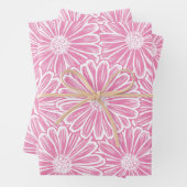 Schöne Daisy-Blume Halftone-Lichtdarstellung Geschenkpapier Set (Beispiel)