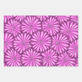 Schöne Daisy-Blume Halftone-Lichtdarstellung Geschenkpapier Set (Vorderseite 3)